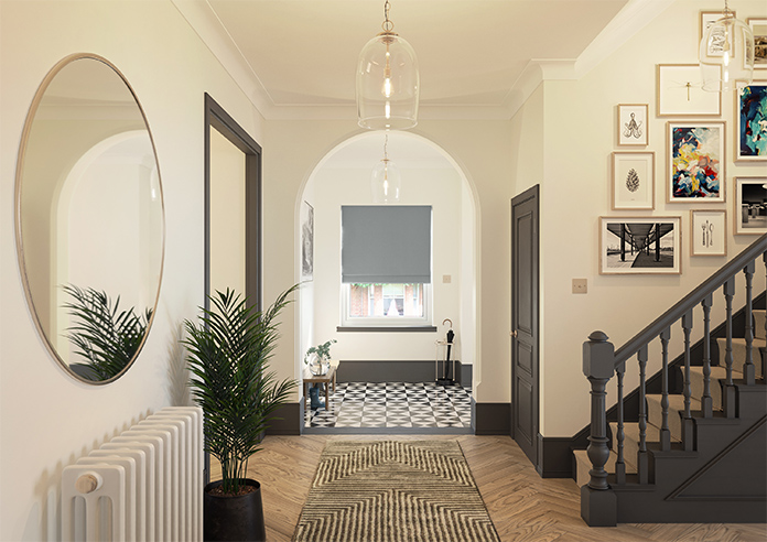 Kyoto Faux Silk, Sea Grey - Roman Blind - Image 8